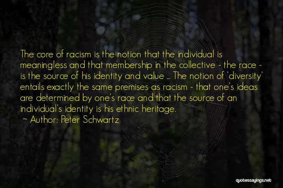 Racism And Identity Quotes By Peter Schwartz