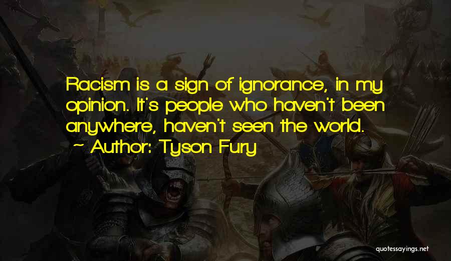 Racism And Ignorance Quotes By Tyson Fury