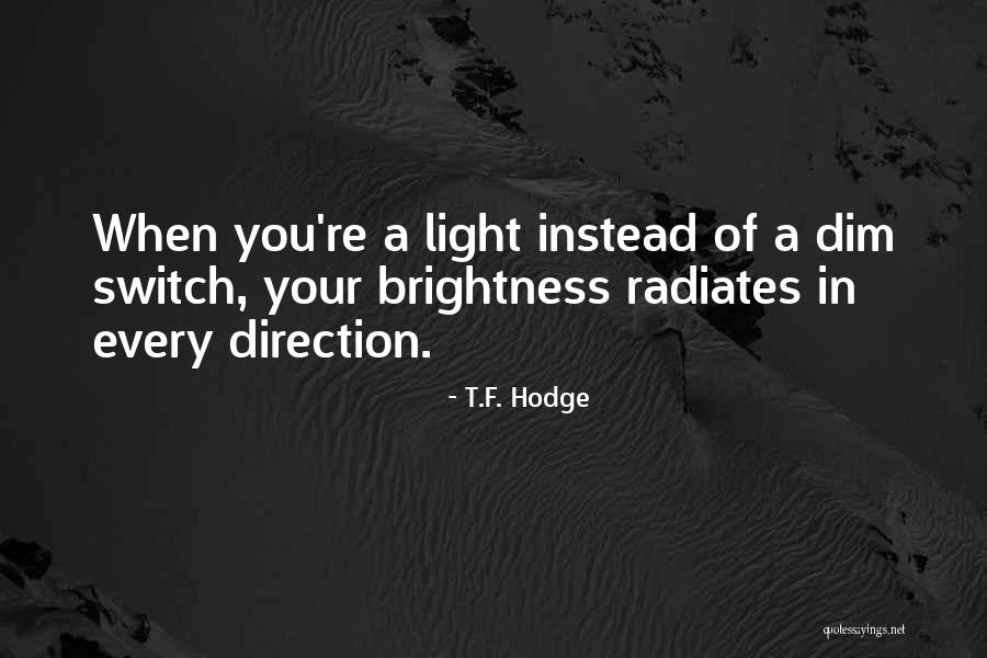 Radiate Positive Energy Quotes By T.F. Hodge