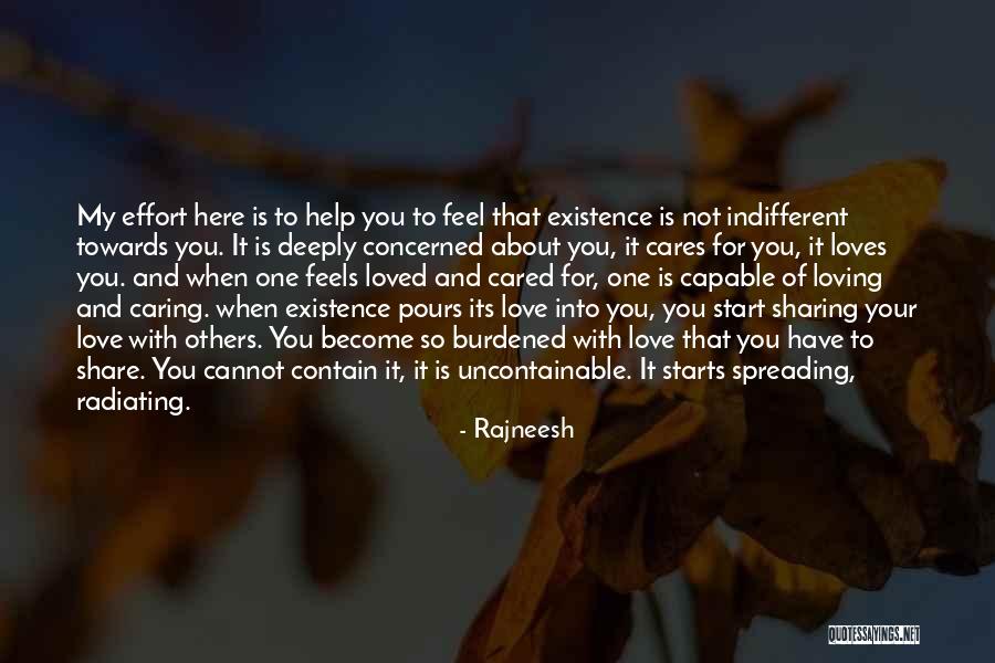 Radiating Love Quotes By Rajneesh