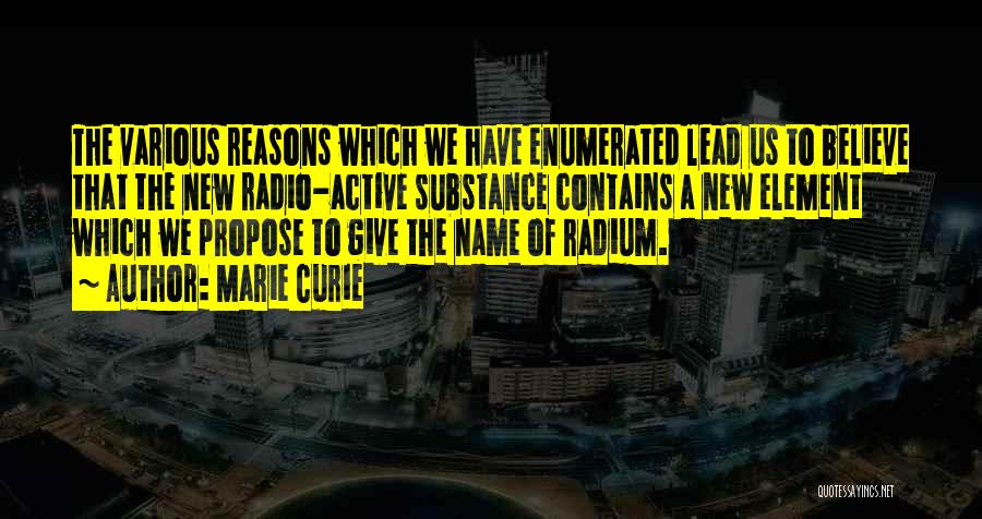 Radium Quotes By Marie Curie