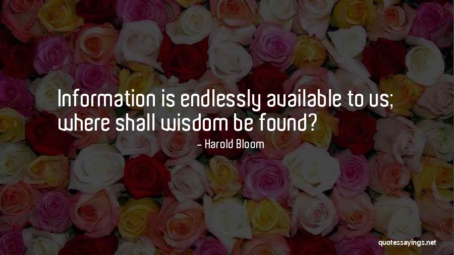 Raideur Du Quotes By Harold Bloom Raideur Du Quotes By Harold Bloom