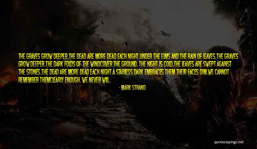 Rain And Cold Quotes By Mark Strand Rain And Cold Quotes By Mark Strand