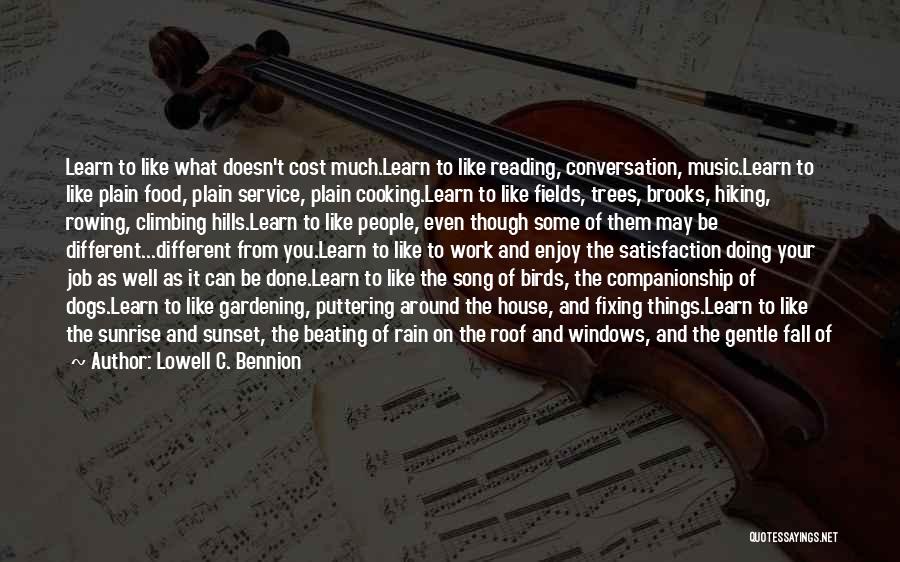Rain And Music Quotes By Lowell C. Bennion
