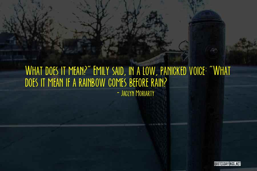 Rain And Rainbow Quotes By Jaclyn Moriarty