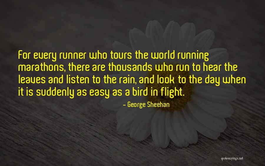 Rain And Running Quotes By George Sheehan