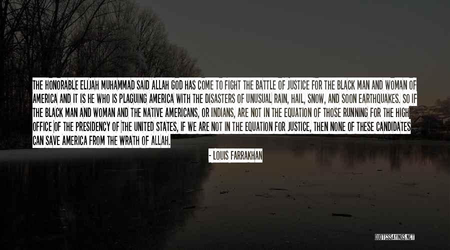 Rain And Running Quotes By Louis Farrakhan