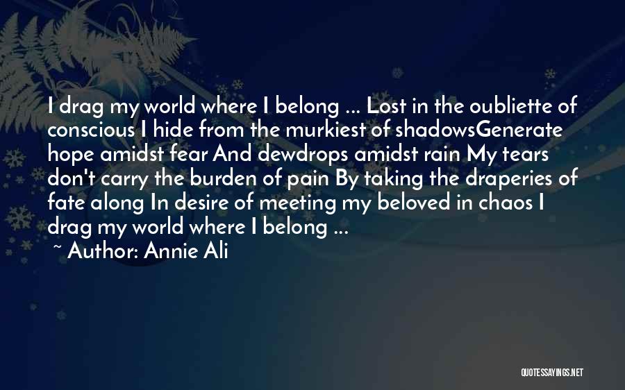 Rain And Tears Quotes By Annie Ali
