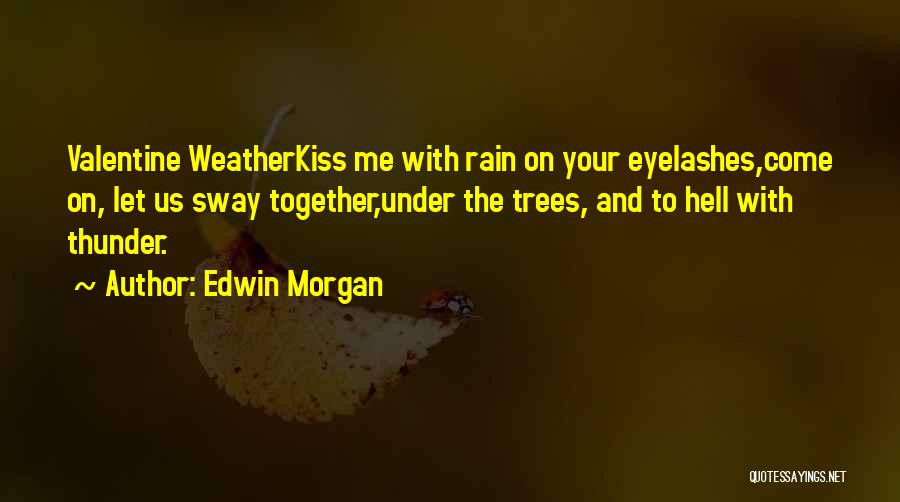 Rain And Thunder Quotes By Edwin Morgan
