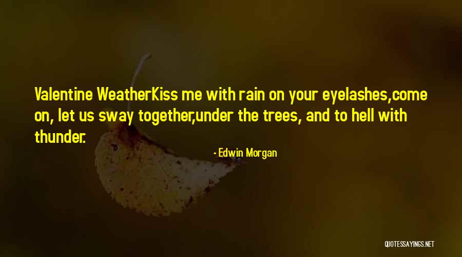 Rain And Thunder Quotes By Edwin Morgan