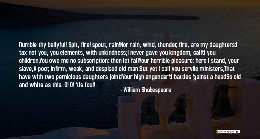 Rain And Thunder Quotes By William Shakespeare