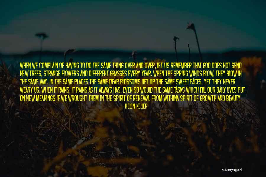 Rain And Trees Quotes By Helen Keller