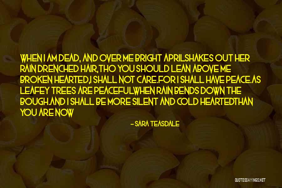 Rain And Trees Quotes By Sara Teasdale