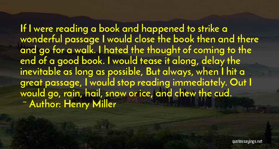 Rain Delay Quotes By Henry Miller