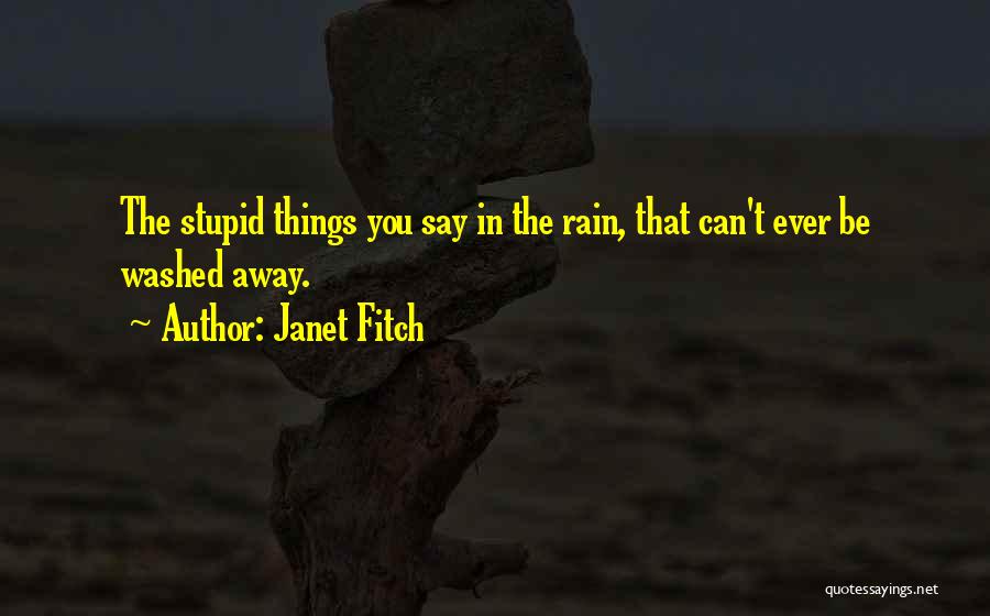 Rain Go Away Quotes By Janet Fitch