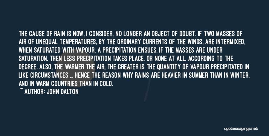 Rain In Winter Quotes By John Dalton