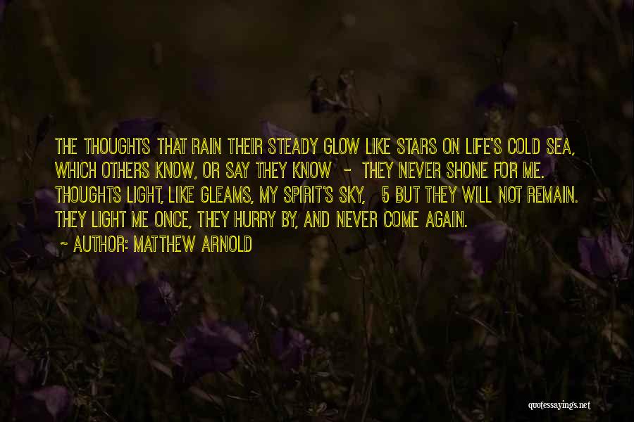 Rain Rain Come Again Quotes By Matthew Arnold