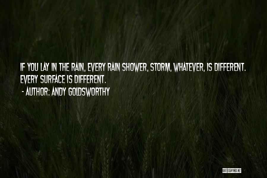 Rain Shower Quotes By Andy Goldsworthy