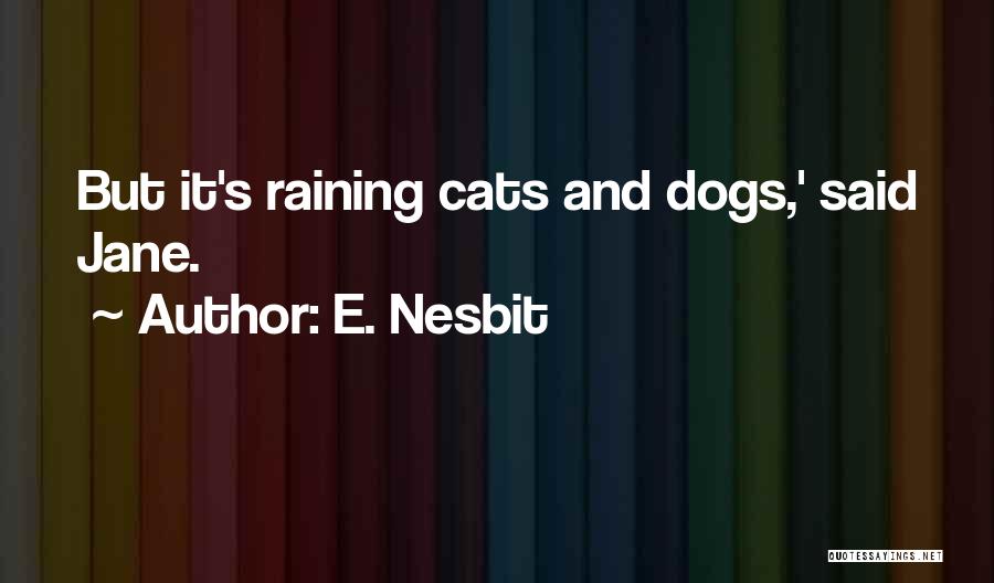 Raining Cats And Dogs Quotes By E. Nesbit