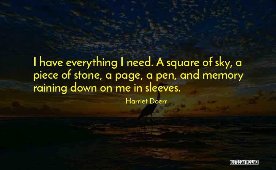 Raining Quotes By Harriet Doerr