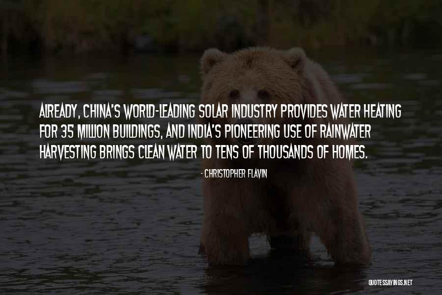 Rainwater Harvesting Quotes By Christopher Flavin