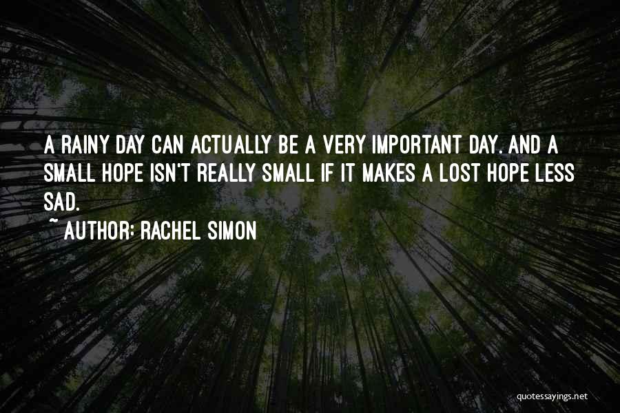 Rainy Day Quotes By Rachel Simon