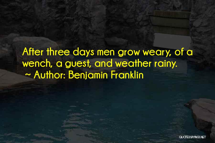 Rainy Days Quotes By Benjamin Franklin