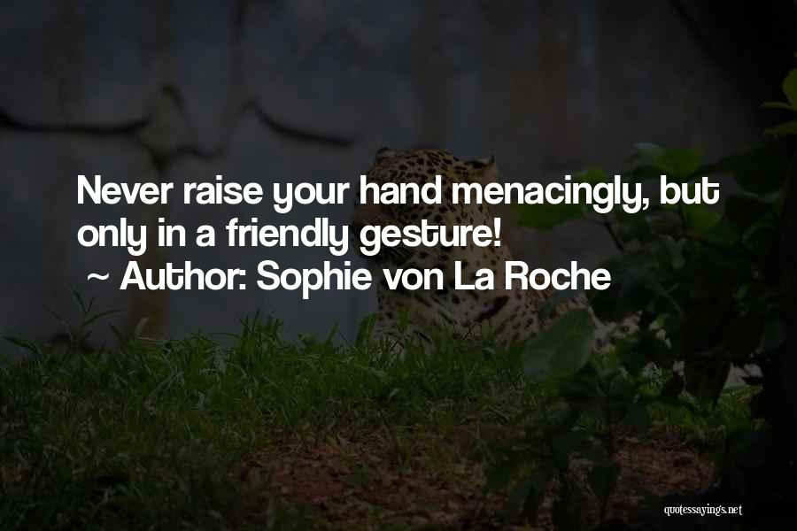 Raise Your Hands Up Quotes By Sophie Von La Roche