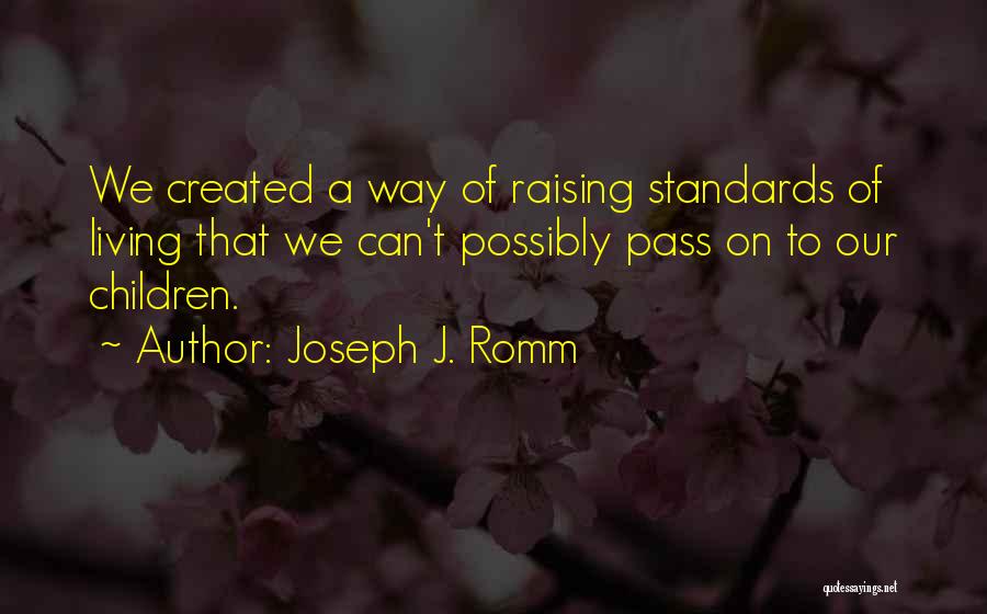 Raising Your Standards Quotes By Joseph J. Romm