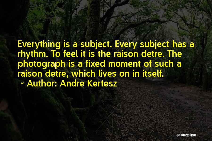 Raison D'etre Quotes By Andre Kertesz