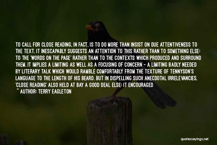 Ramble Quotes By Terry Eagleton