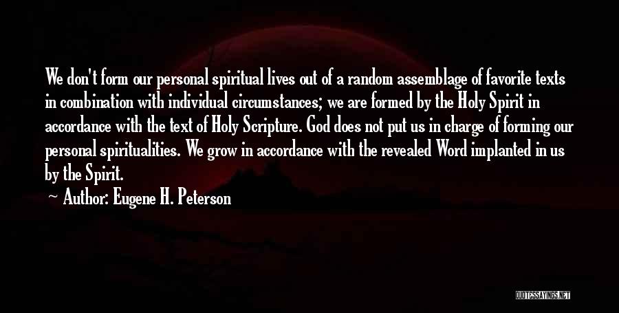 Random Word Quotes By Eugene H. Peterson