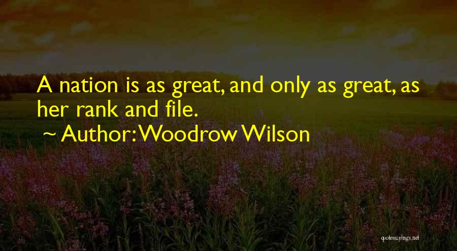 Rank Quotes By Woodrow Wilson