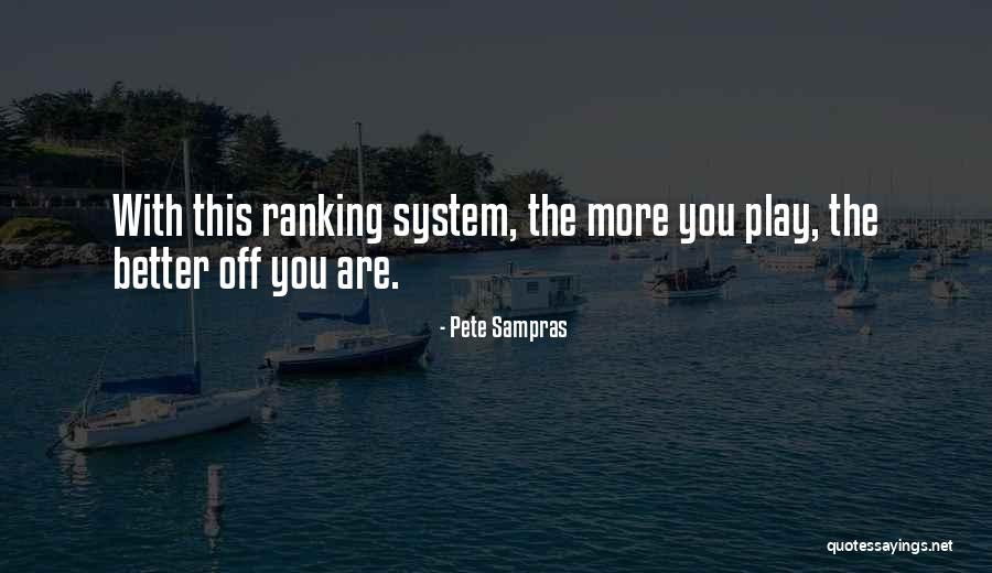 Ranking Quotes By Pete Sampras