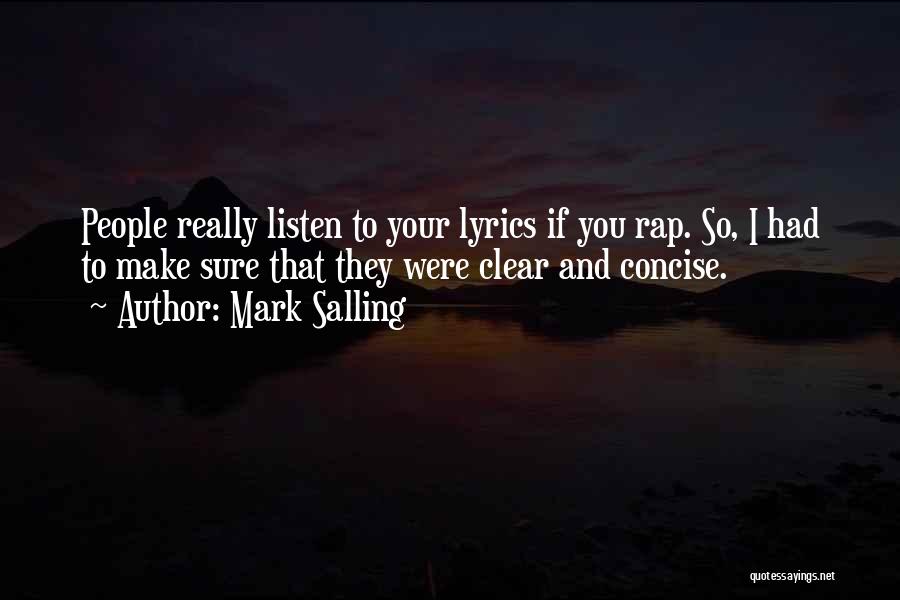 Rap Lyrics Quotes By Mark Salling