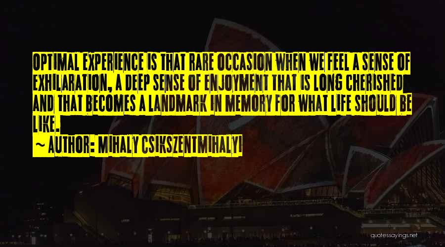 Rare And Deep Quotes By Mihaly Csikszentmihalyi