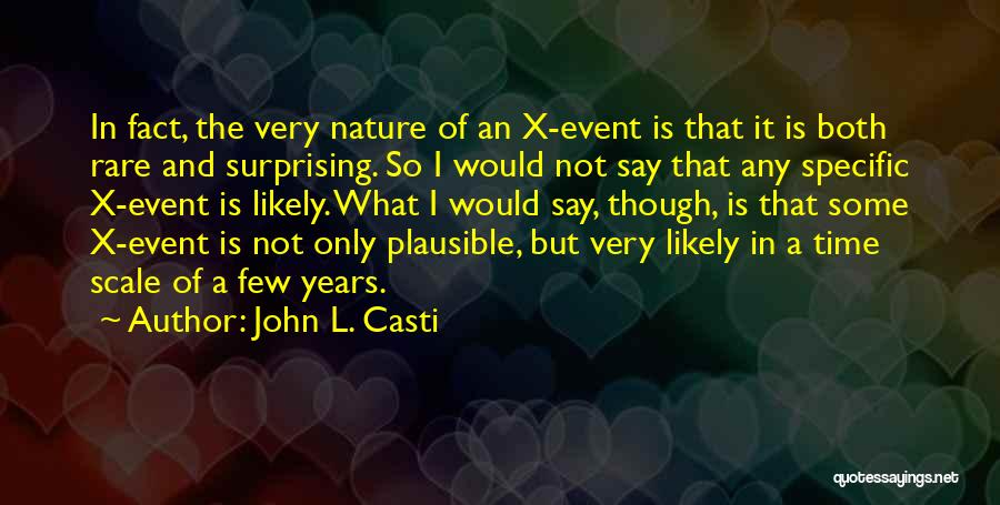 Rare Events Quotes By John L. Casti