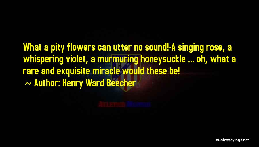 Rare Flowers Quotes By Henry Ward Beecher