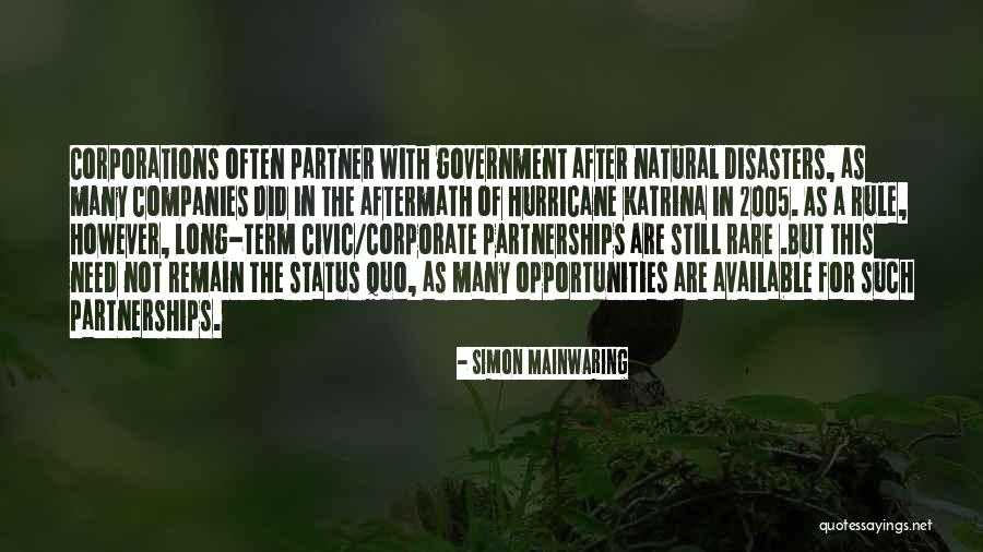 Rare Opportunities Quotes By Simon Mainwaring