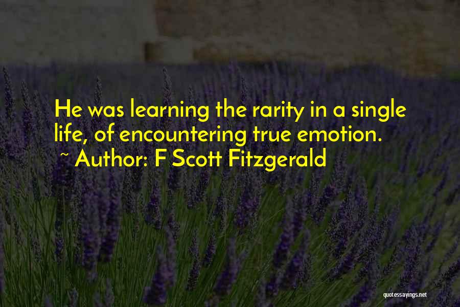 Rarity Of Life Quotes By F Scott Fitzgerald