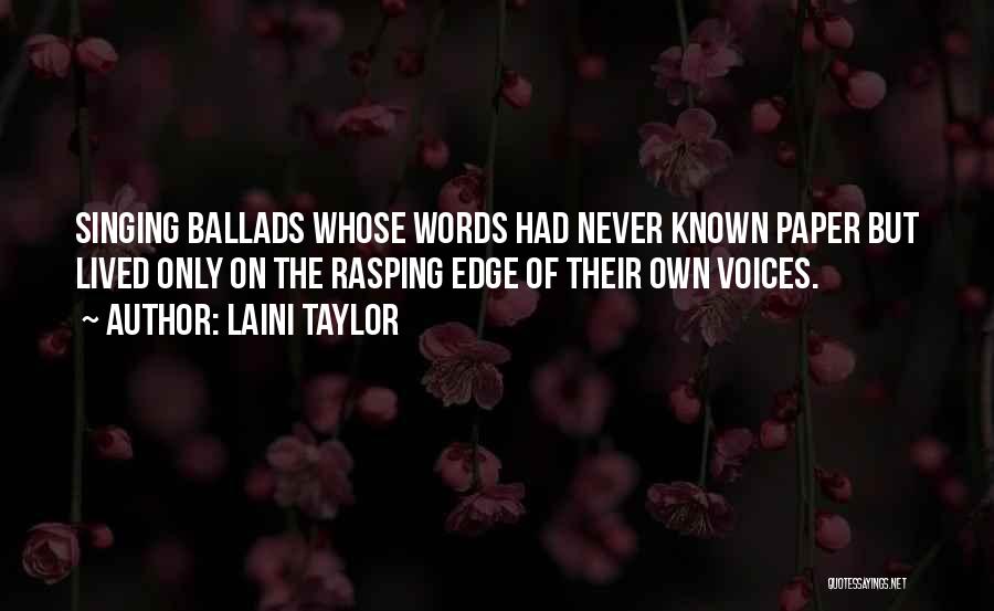 Rasping Quotes By Laini Taylor