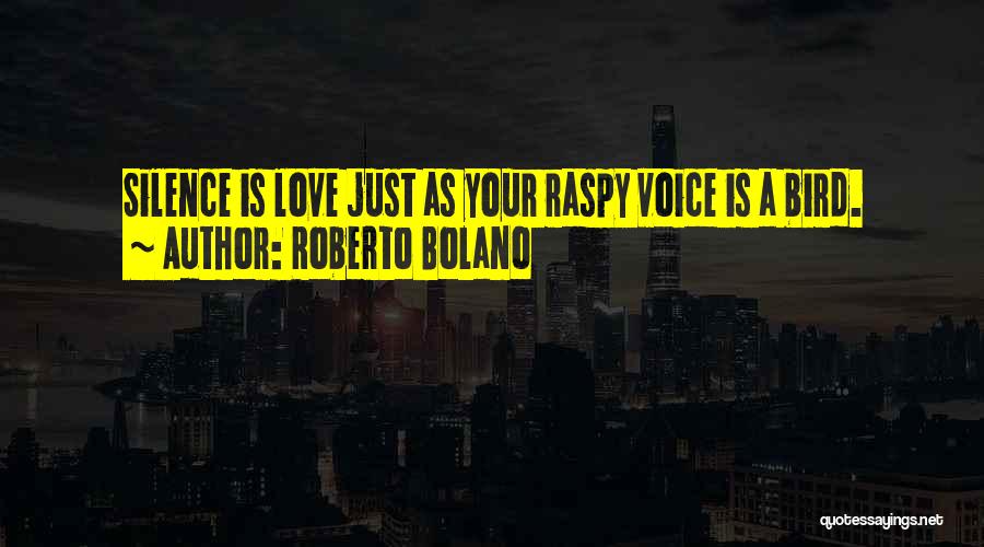 Raspy Voice Quotes By Roberto Bolano