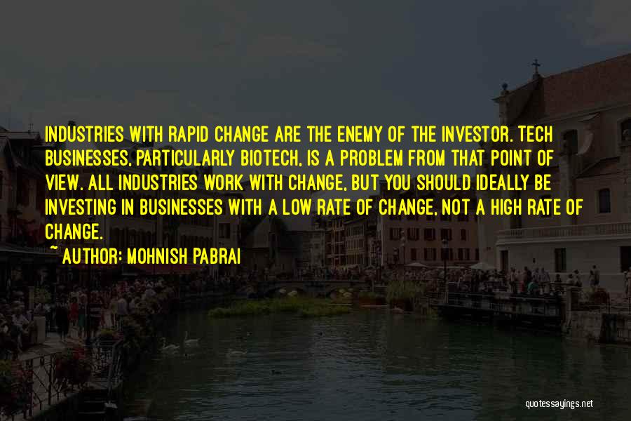 Rate Of Change Quotes By Mohnish Pabrai