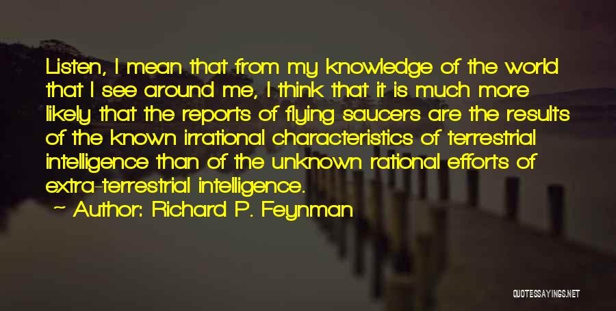 Rational Vs Irrational Quotes By Richard P. Feynman