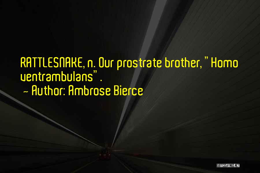 Rattlesnakes Quotes By Ambrose Bierce