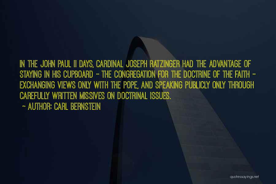 Ratzinger Quotes By Carl Bernstein