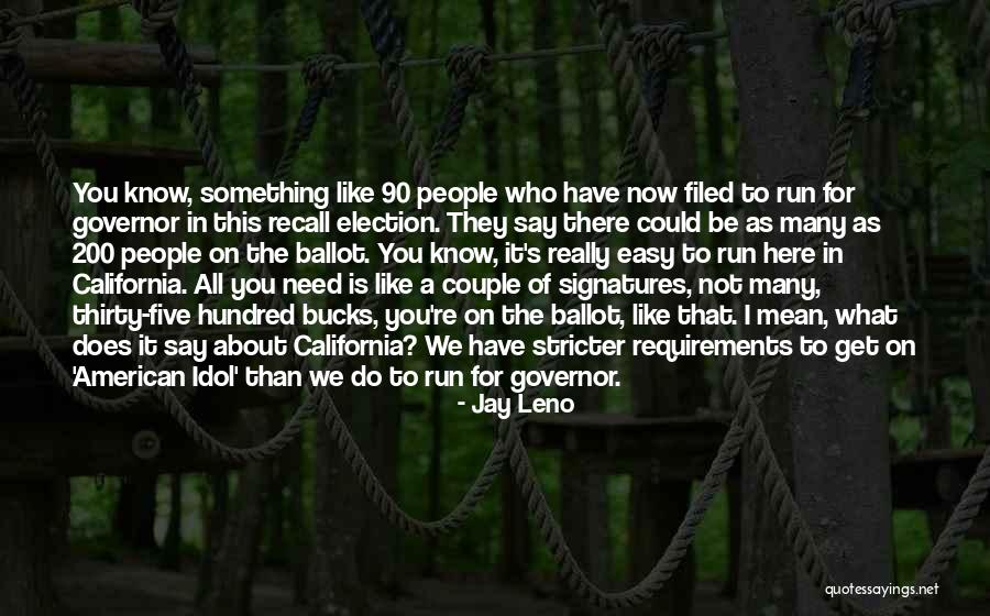 Re-election Quotes By Jay Leno Re-election Quotes By Jay Leno