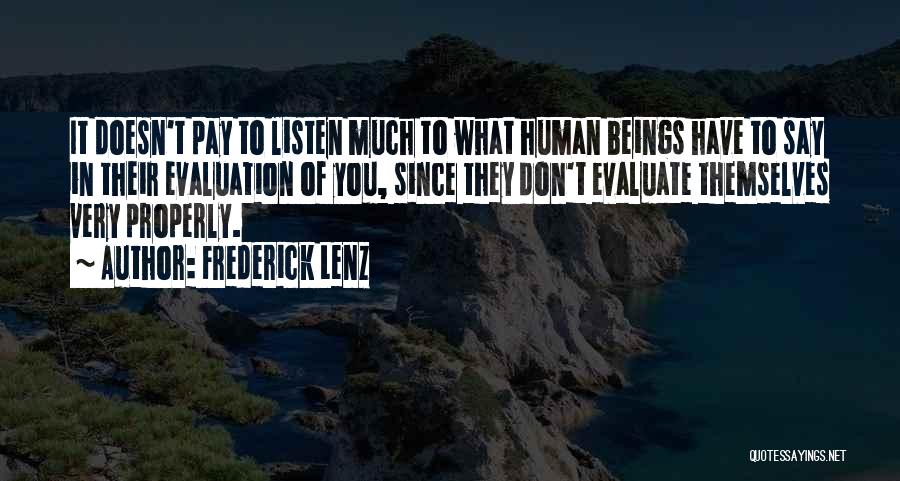 Re Evaluation Quotes By Frederick Lenz