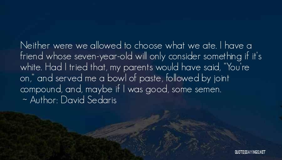 Re Friend Quotes By David Sedaris
