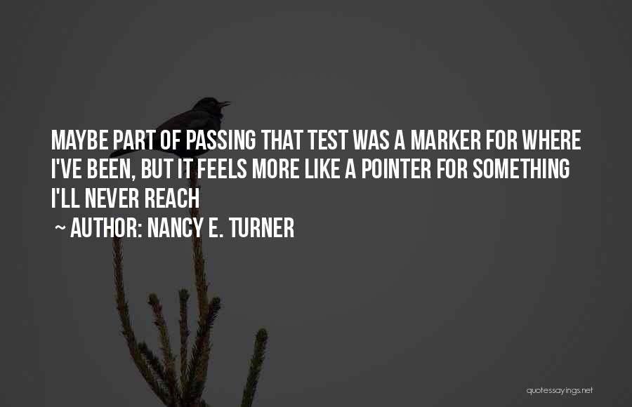 Reach For It Quotes By Nancy E. Turner